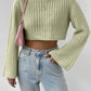 Mock Neck Long Sleeve Cropped Sweater