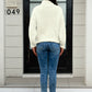 Cable-Knit Turtleneck Long Sleeve Sweater