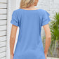 Square Neck Flutter Sleeve T-Shirt