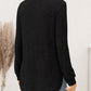 Ribbed Round Neck Long Sleeve T-Shirt