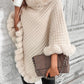 Faux Fur Trim Poncho