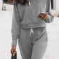 Drawstring Hoodie and Pocketed Joggers Set