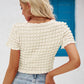 Round Neck Short Sleeve Crop Top