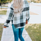 Plaid Button Up Dropped Shoulder Jacket