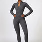 Half Zip Long Sleeve Active Jumpsuit