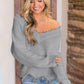 Frayed Hem Dropped Shoulder Sweater