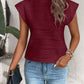 Mock Neck Cap Sleeve T-Shirt