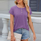 Round Neck Rolled Short Sleeve T-Shirt