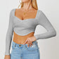 Ribbed Long Sleeve T-Shirt