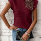 Mock Neck Cap Sleeve T-Shirt