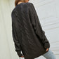 Open Front Dropped Shoulder Longline Cardigan