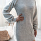 Rib-Knit Mini Sweater Dress