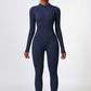 Half Zip Long Sleeve Active Jumpsuit