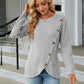 Round Neck Long Sleeve Blouse