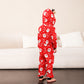 Santa Print Hooded Jumpsuit