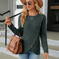 Round Neck Long Sleeve Blouse