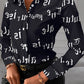 Printed Collared Neck Long Sleeve Shirt