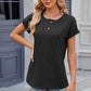 Round Neck Rolled Short Sleeve T-Shirt