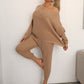 Dolman Sleeve Sweater and Knit Pants Set