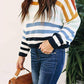 Striped Round Neck Knit Top