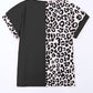 Plus Size Leopard Round Neck T-Shirt