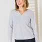 Notched Long Sleeve T-Shirt