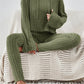 Lettuce Hem Dropped Shoulder Hooded Top and Pants Set