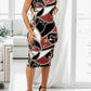 Printed Round Neck Sleeveless Dress