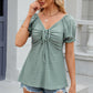 Eyelet Drawstring Short Sleeve T-Shirt