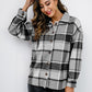 Plaid Button Up Collared Neck Jacket