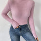 Ribbed Turtleneck Long Sleeve Sweater