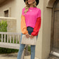 Color Block Dropped Shoulder Sweater