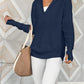 Half Zip Long Sleeve Knit Top