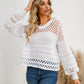 Cutout Round Neck Knit Top