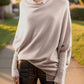 Texture Round Neck Long Sleeve Sweater