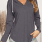 Drawstring Dropped Shoulder Long Sleeve Hoodie