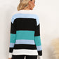 Striped Round Neck Dropped Shoulder Sweater