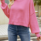 Round Neck Dropped Shoulder Sweater