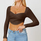 Ribbed Long Sleeve T-Shirt