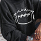 Round Neck Long Sleeve FOOTBALL Graphic Sweatshirt