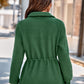 Drawstring Waist Zip-Up Fleece Jacket