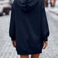 Textured Drawstring Tunic Hoodie