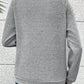 Geometric Buttoned Long Sleeve Sweatshirt