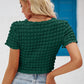 Round Neck Short Sleeve Crop Top