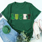 LUCKY Round Neck Short Sleeve T-Shirt