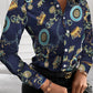 Printed Collared Neck Long Sleeve Shirt