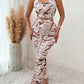 Printed Sleeveless Wide Leg Jumpsuit