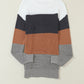 Color Block Round Neck Sweater