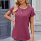 Round Neck Rolled Short Sleeve T-Shirt