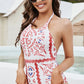 Floral Tie Back One Piece Swimsuit